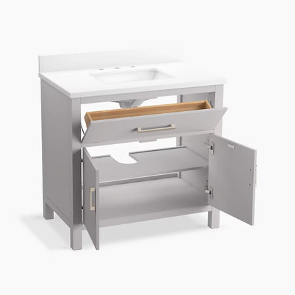 Kohler Kresla 36" bathroom vanity cabinet with sink and quartz top K-40639-BD1-AGA - Plumbing Market