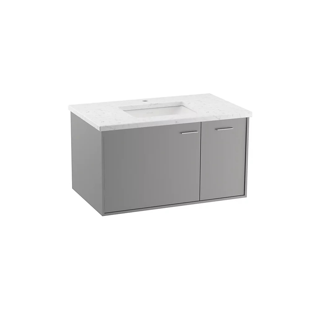 Kohler Jute 36" wall-hung bathroom vanity cabinet K-99543-R-1WT - Plumbing Market