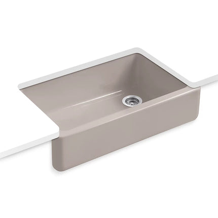Kohler Whitehaven 35-3/4" undermount single-bowl farmhouse kitchen sink K-6489-TRF - Plumbing Market