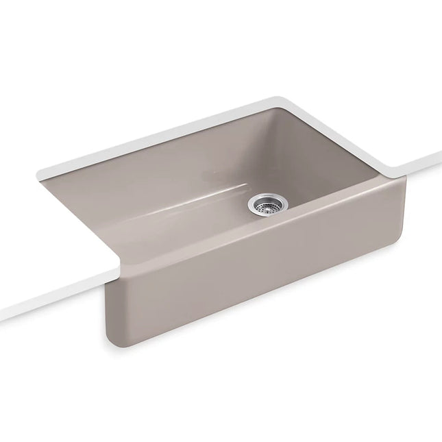 Kohler Whitehaven 35-3/4" undermount single-bowl farmhouse kitchen sink K-6489-TRF - Plumbing Market