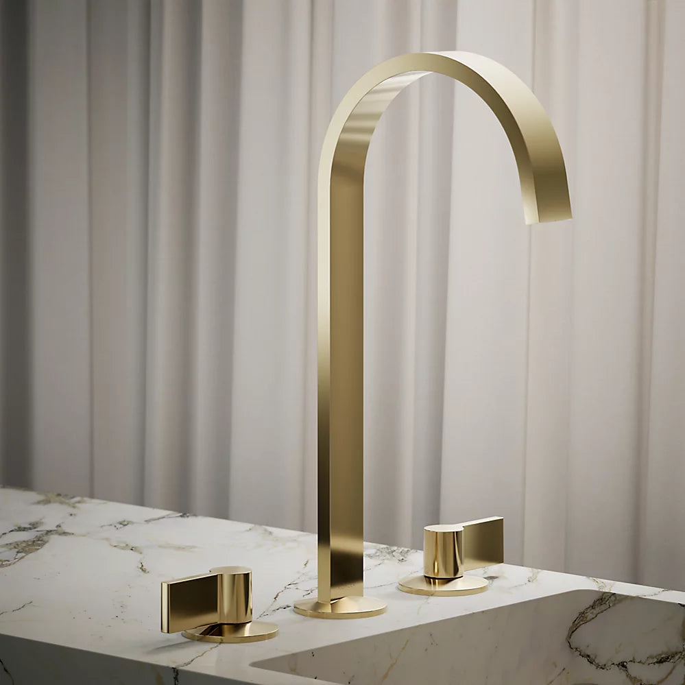 Kohler Components Bathroom sink faucet spout with Ribbon design, 1.2 gpm K-77966-AF - Plumbing Market