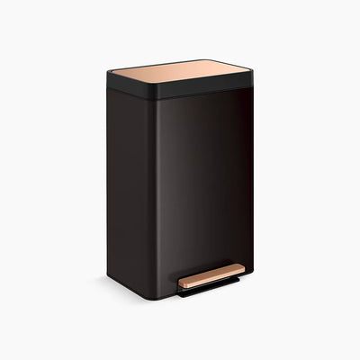 Kohler 13-gallon stainless steel step trash can K-20940-BKS