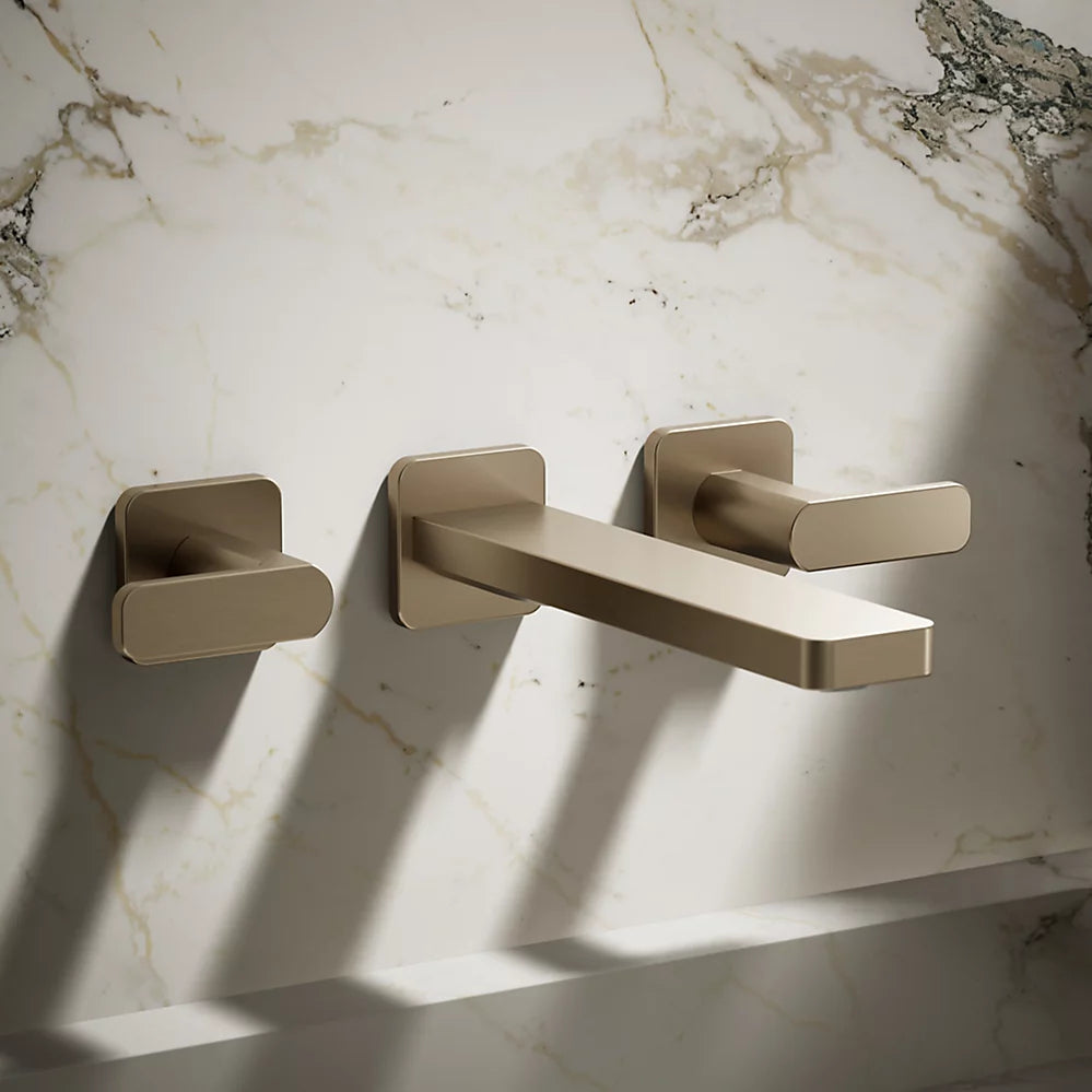 Kohler Parallel Wall-mount bathroom sink faucet trim, 1.2 gpm K-T27120-4-BV - Plumbing Market