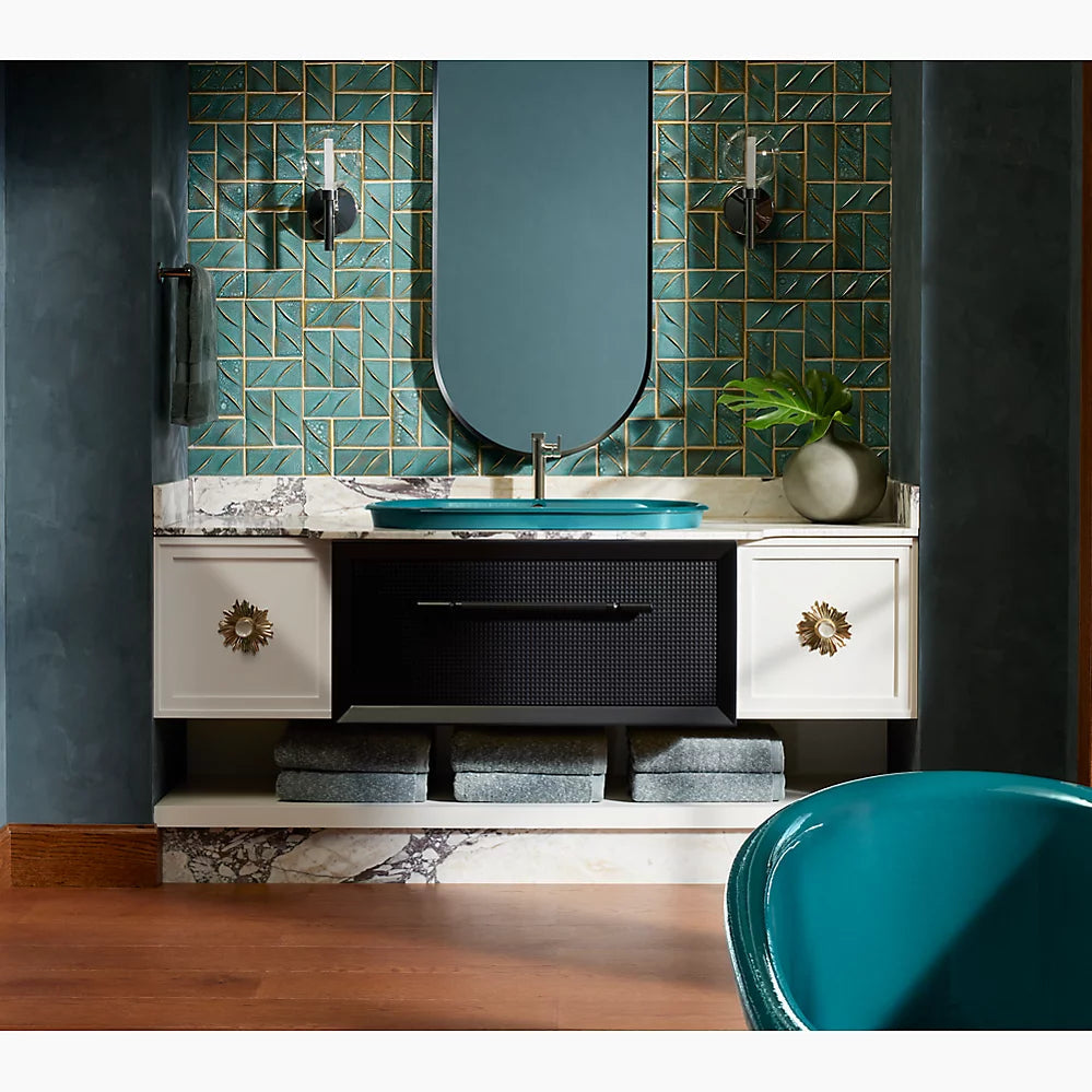 Kohler Essential 22" x 60" capsule framed mirror K-31373-BLL - Plumbing Market