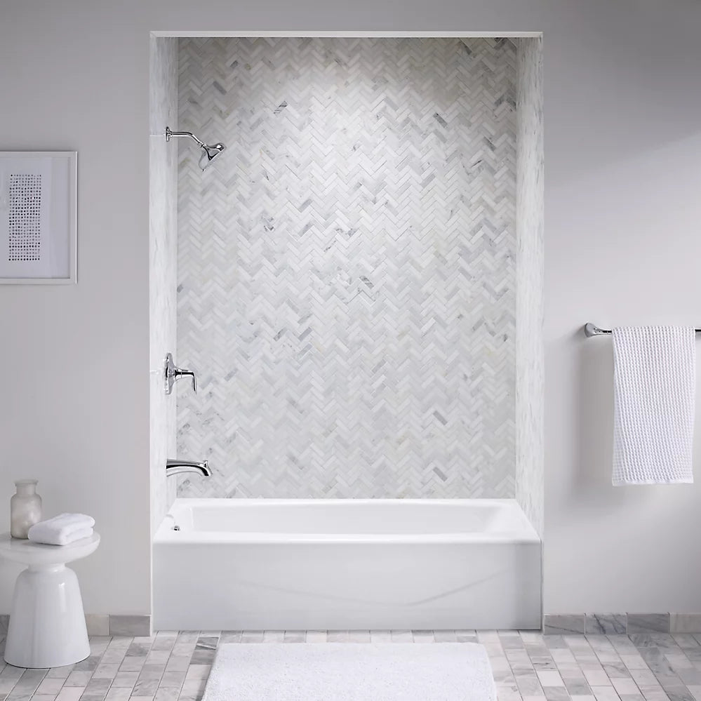 Kohler Villager 60" x 30-1/4" alcove bath, left drain K-715-96 - Plumbing Market