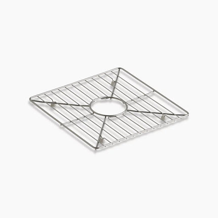 Kohler Poise Stainless steel sink rack, 13-3/16" x 13-3/16", for kitchen and bar sinks K-3142-ST - Plumbing Market
