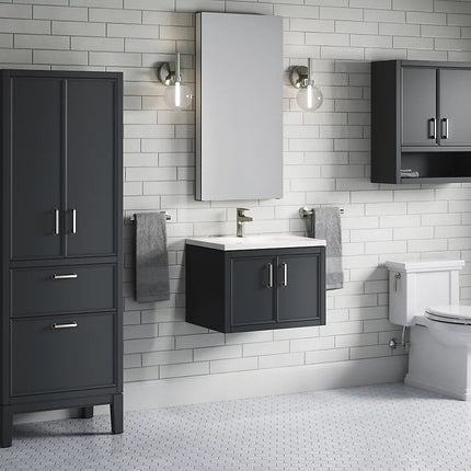 Kohler Winnow 24" bathroom vanity cabinet with sink and quartz top K-33577-ASB-1WX - Plumbing Market