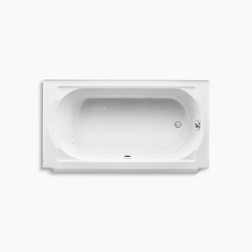 Kohler Memoirs 60" x 33-3/4" alcove BubbleMassage air bath, right drain K-724-GCP-0 - Plumbing Market
