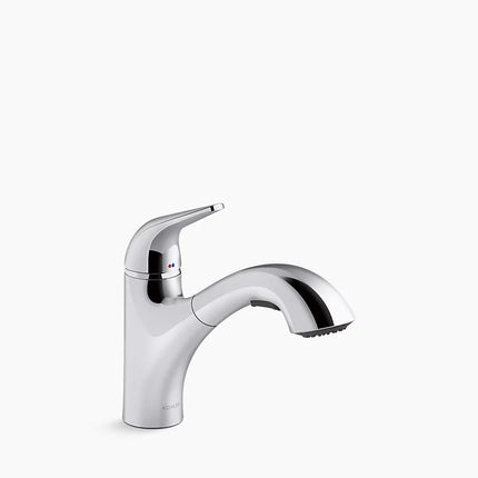 Kohler Jolt Pull-out kitchen sink faucet with two-function sprayhead K-30612-CP - Plumbing Market