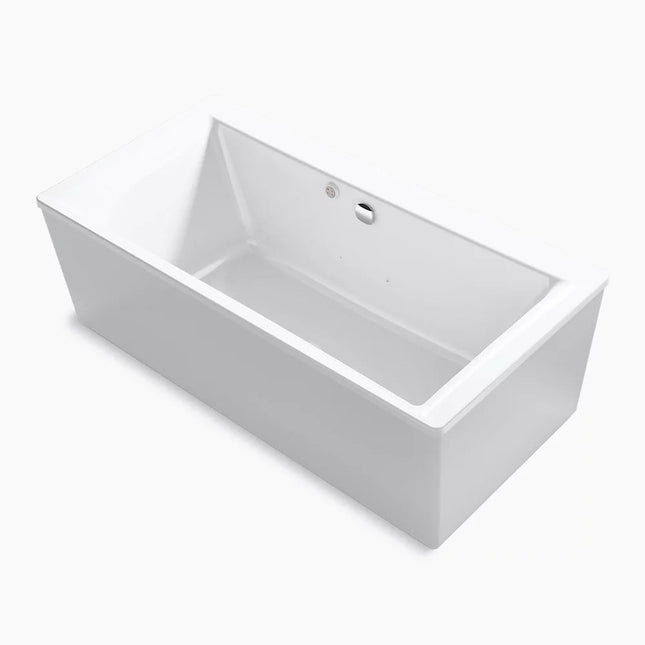 Kohler Stargaze 72" x 36" freestanding Heated BubbleMassage air bath with straight shroud K-1958-GH-0 - Plumbing Market