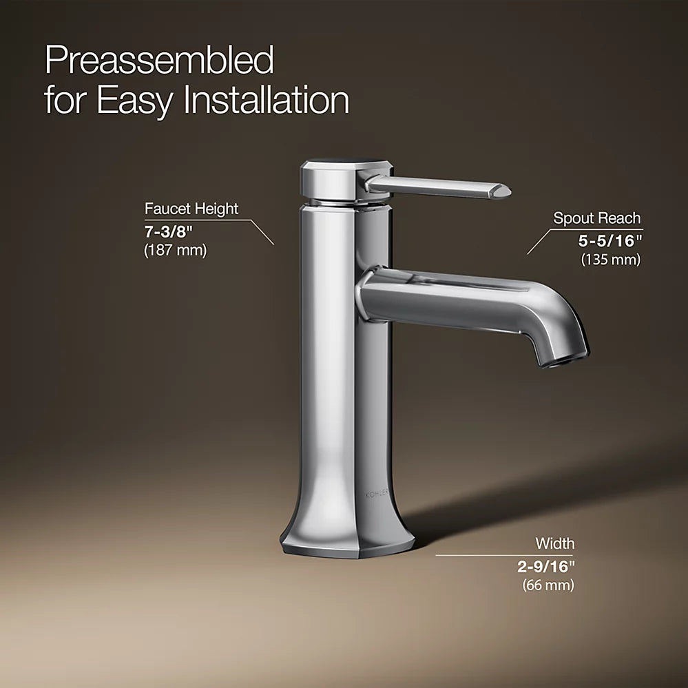 Kohler Occasion Single-handle bathroom sink faucet, 1.2 gpm K-27000-4-CP - Plumbing Market