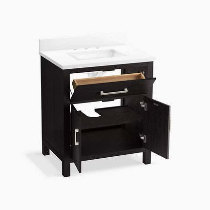 Kohler Kresla 30" bathroom vanity cabinet with sink and quartz top K-40638-BD1-BWK - Plumbing Market