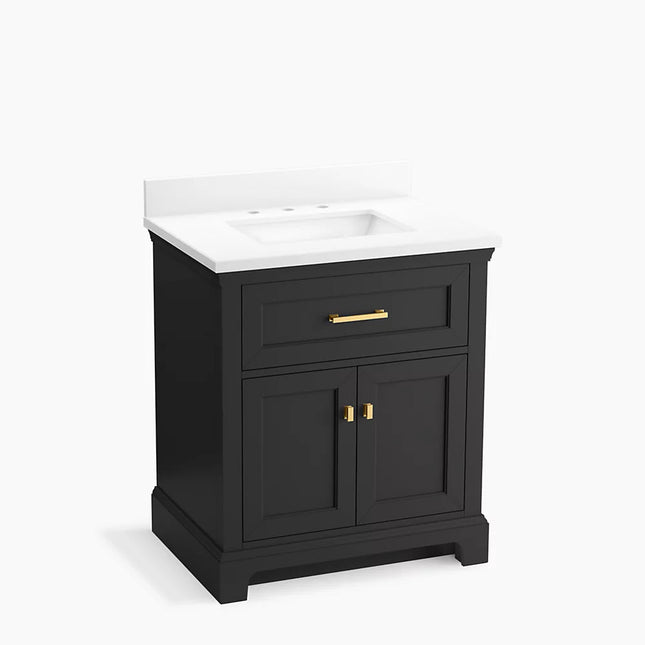 Kohler Charlemont 30" bathroom vanity cabinet with sink and quartz top K-29260-BD1-DWG - Plumbing Market