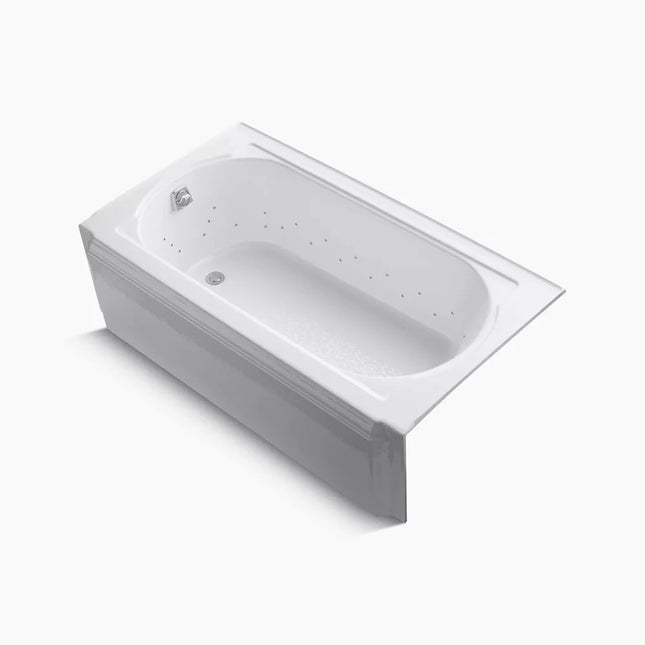 Kohler Memoirs 60" x 33-3/4" alcove BubbleMassage air bath, left drain K-723-GCP-0 - Plumbing Market