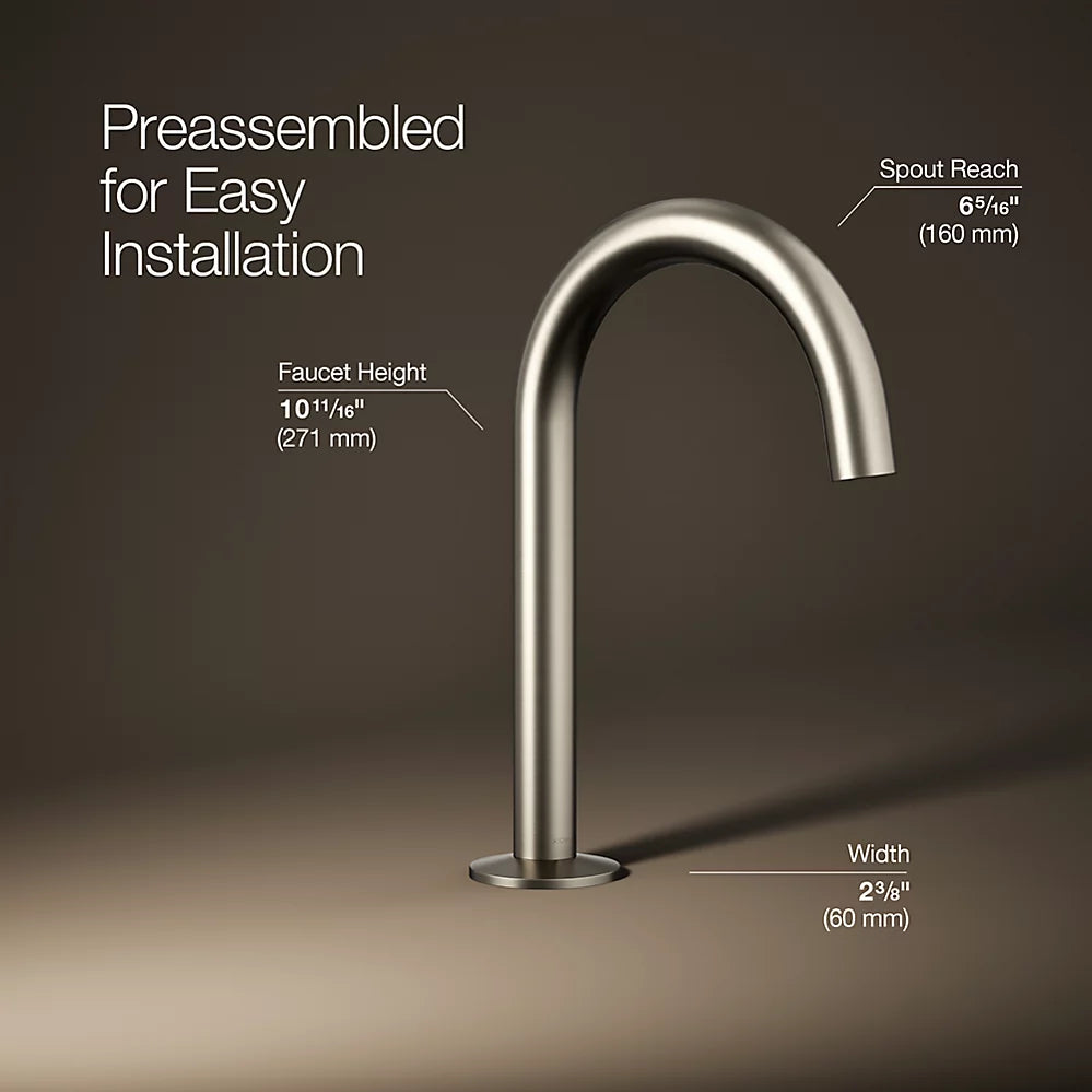 Kohler Components Bathroom sink faucet spout with Tube design, 1.2 gpm K-77967-BN - Plumbing Market