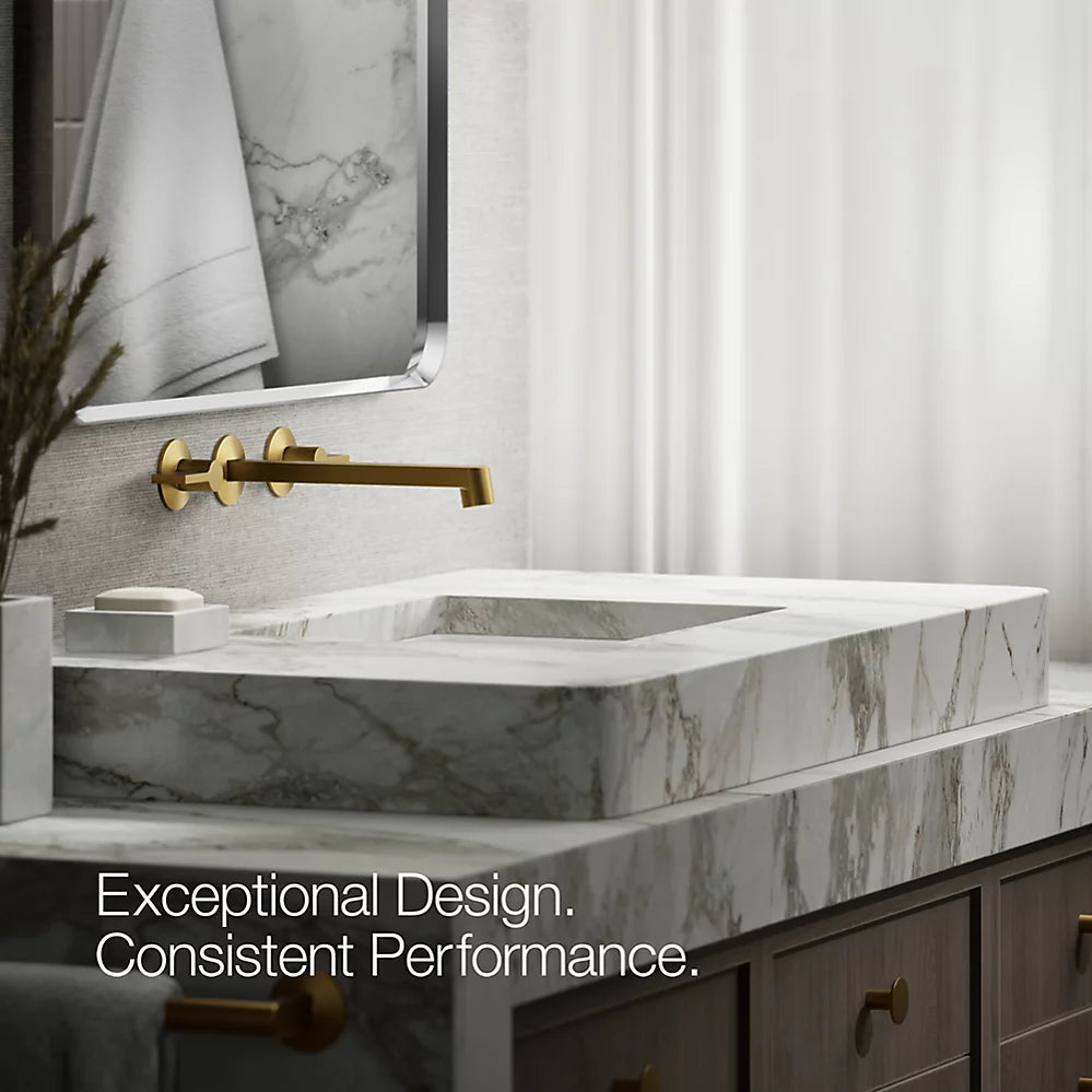 Kohler Components Wall-mount bathroom sink faucet spout with Row design, 1.2 gpm K-T23889-2MB - Plumbing Market