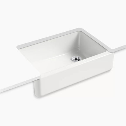 Kohler Whitehaven 32-3/4" undermount single-bowl farmhouse kitchen sink K-5827-FF - Plumbing Market