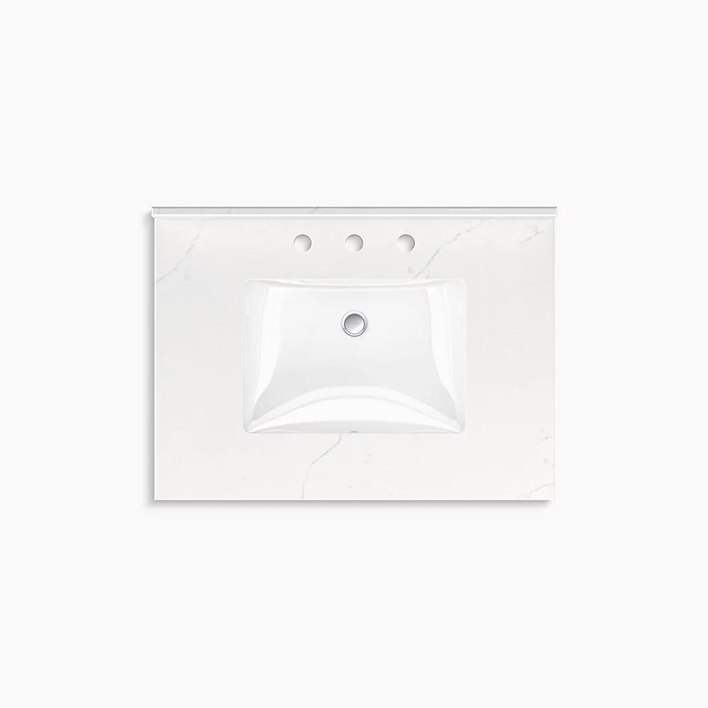 Kohler Seagrove by Studio McGee 30" bathroom vanity cabinet with sink and quartz top K-35025-LWG - Plumbing Market