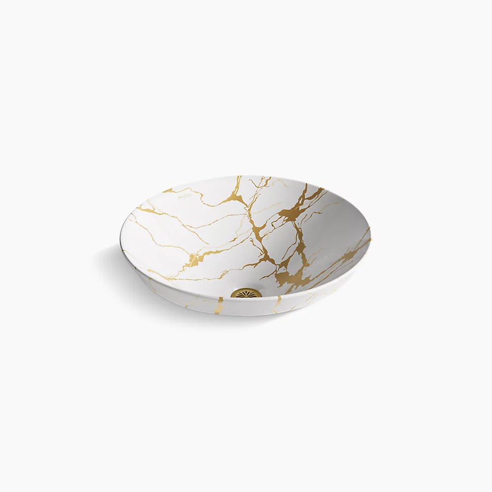 Kohler Aureus Round Semi-Recessed Vessel 28039-AUR-0 - Plumbing Market