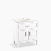Kohler Southerk 30" bathroom vanity cabinet with sink and quartz top K-33544-ASB-0 - Plumbing Market