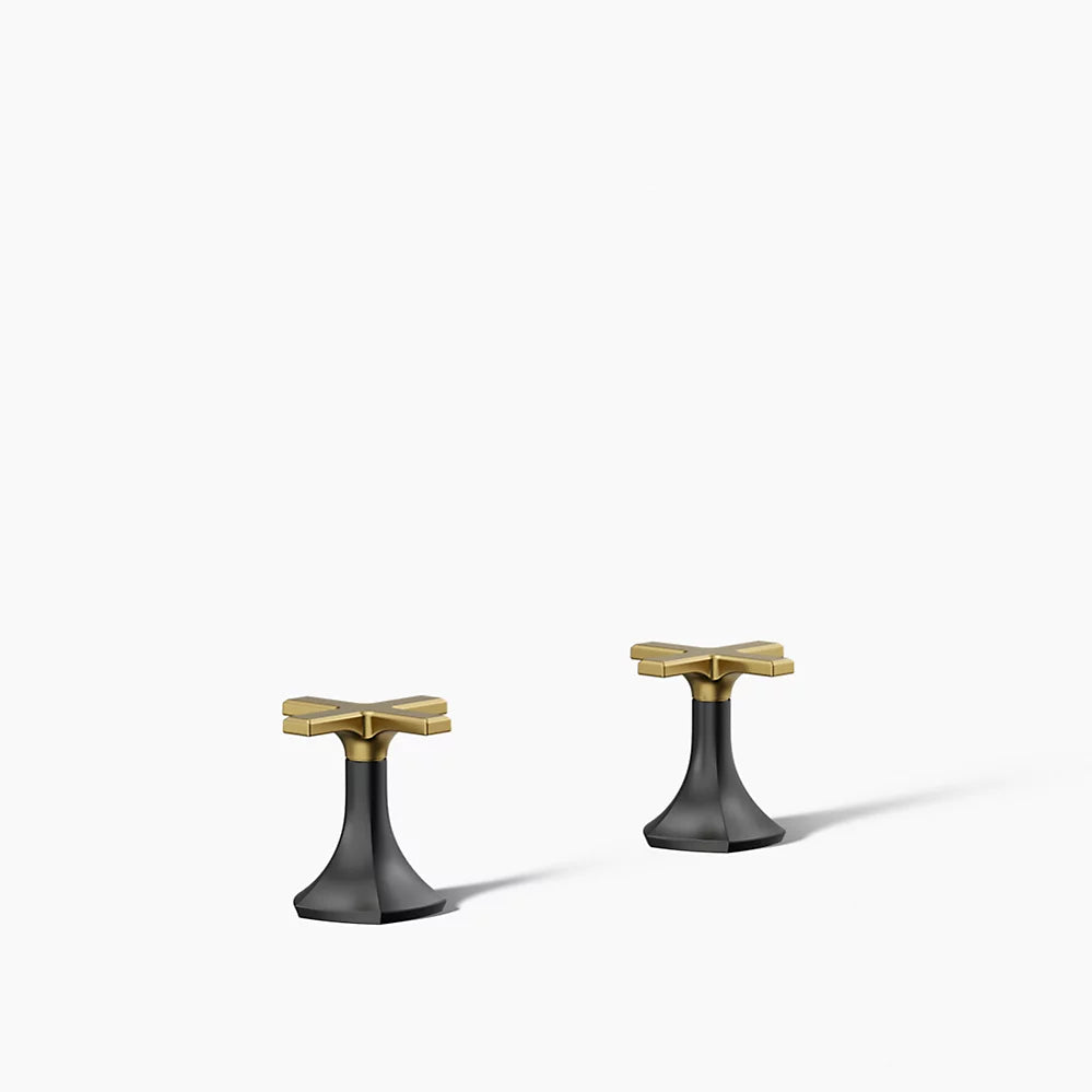 Kohler Occasion Cross bathroom sink faucet handles K-27010-3-BMB - Plumbing Market