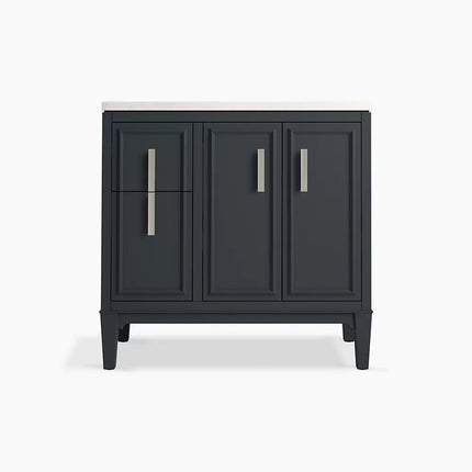 Kohler Southerk 36" bathroom vanity cabinet with sink and quartz top K-33545-ASB-0 - Plumbing Market