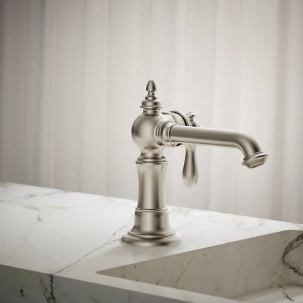 Kohler Artifacts Single-handle bathroom sink faucet, 1.2 gpm K-72762-9M-BN - Plumbing Market