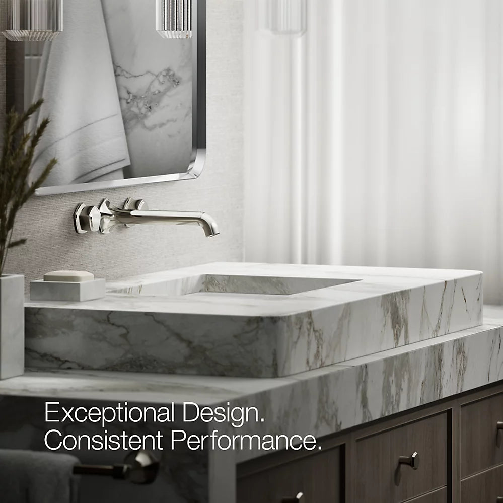 Kohler Occasion Wall-mount bathroom sink faucet Knob handle trim, 1.2 gpm K-T27013-9-SN - Plumbing Market