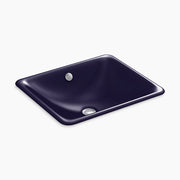 Kohler Iron Plains 18-1/2" rectangular drop-in/undermount bathroom sink K-5400-DGB - Plumbing Market