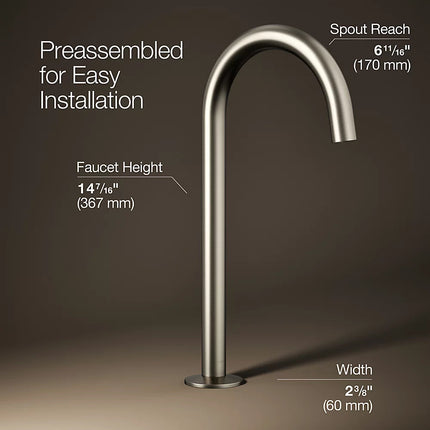 Kohler Components Bathroom sink faucet spout with Tube design, 1.2 gpm K-77965-BN - Plumbing Market
