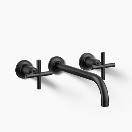 Kohler Purist Wall Mount Bathroom Sink Faucet Trim with Cross Handles 1.2 GPM - Plumbing Market