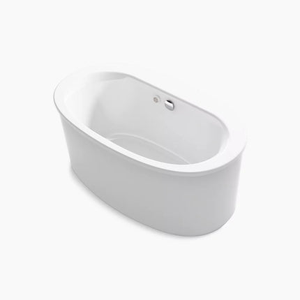 Kohler Sunstruck 60-1/2" x 34-1/2" freestanding Heated BubbleMassage air bath with straight shroud K-24008-GH-0 - Plumbing Market