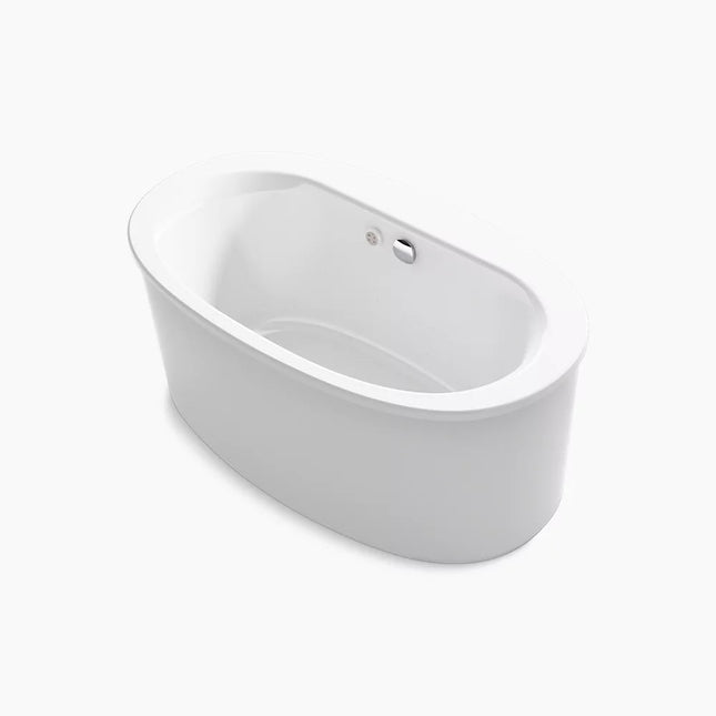 Kohler Sunstruck 60-1/2" x 34-1/2" freestanding Heated BubbleMassage air bath with straight shroud K-24008-GH-0 - Plumbing Market