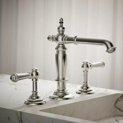 Kohler Artifacts Bathroom sink faucet spout with Column design, 1.2 gpm K-72760-SN - Plumbing Market