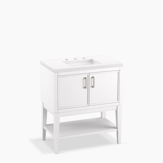 Kohler Winnow 30" bathroom vanity cabinet with sink and quartz top K-33578-ASB-0 - Plumbing Market