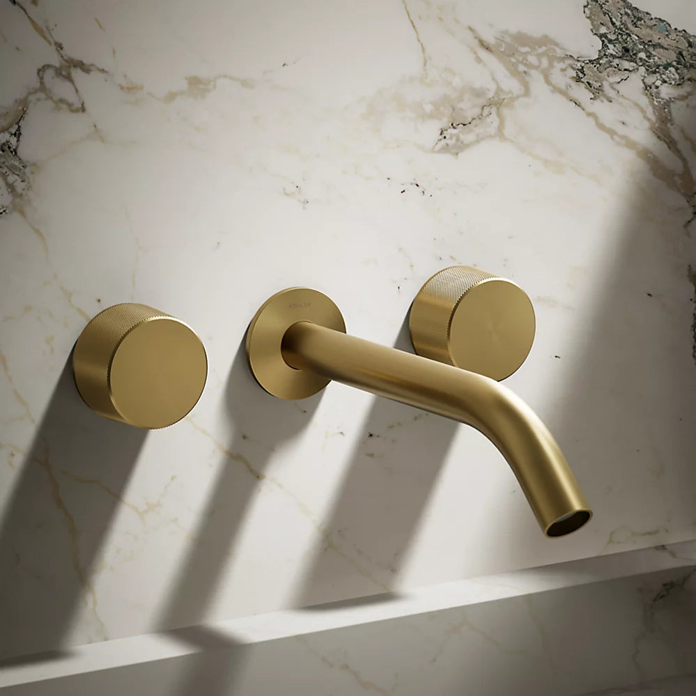Kohler Components Wall-mount bathroom sink faucet Oyl handle trim K-T77981-8-2MB - Plumbing Market