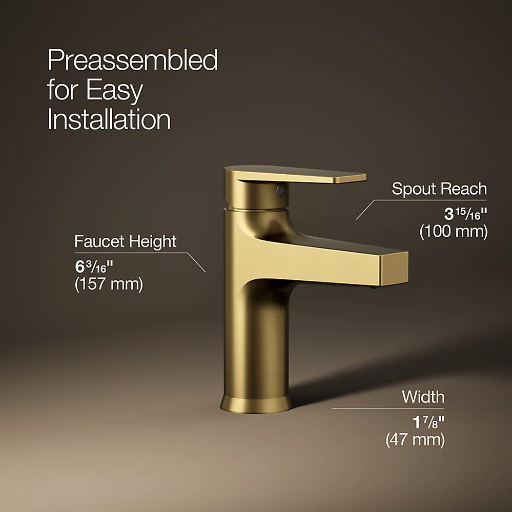 Kohler Taut Single-handle bathroom sink faucet, 1.2 gpm K-74013-4-2MB - Plumbing Market