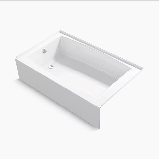 Kohler Entity 60" x 36" alcove bath with left drain K-26107-LA-0 - Plumbing Market