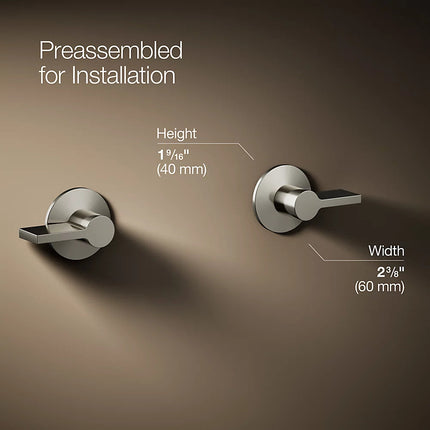 Kohler Components Wall-mount bathroom sink faucet Lever handle trim K-T77981-4-SN - Plumbing Market