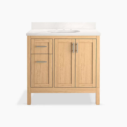Kohler Hadron 36" bathroom vanity cabinet with sink and quartz top K-39605-ASB-WEK - Plumbing Market
