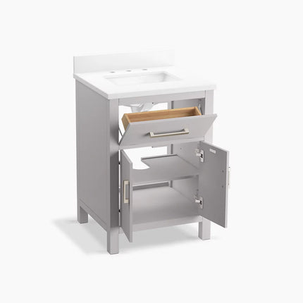 Kohler Kresla 24" bathroom vanity cabinet with sink and quartz top K-40637-BD1-AGA - Plumbing Market