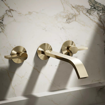 Kohler Components Wall-mount bathroom sink faucet spout with Ribbon design, 1.2 gpm K-T23888-AF - Plumbing Market