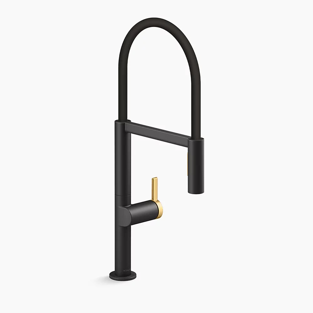 Kohler Components Semi-professional kitchen sink faucet with two-function sprayhead K-28267-BMB - Plumbing Market