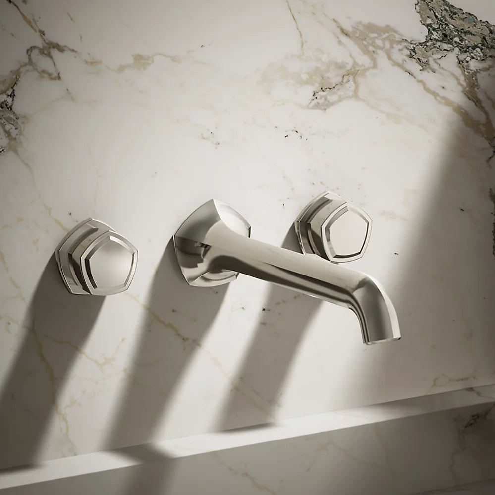 Kohler Occasion Wall-mount bathroom sink faucet Knob handle trim, 1.2 gpm K-T27013-9-SN - Plumbing Market