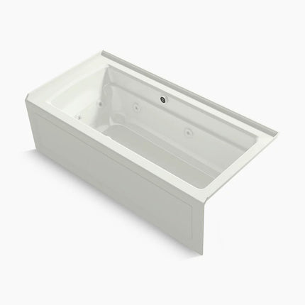 Kohler Archer 66" x 32" alcove Heated BubbleMassage air bath and whirlpool, right drain K-1949-XGHRA-NY - Plumbing Market