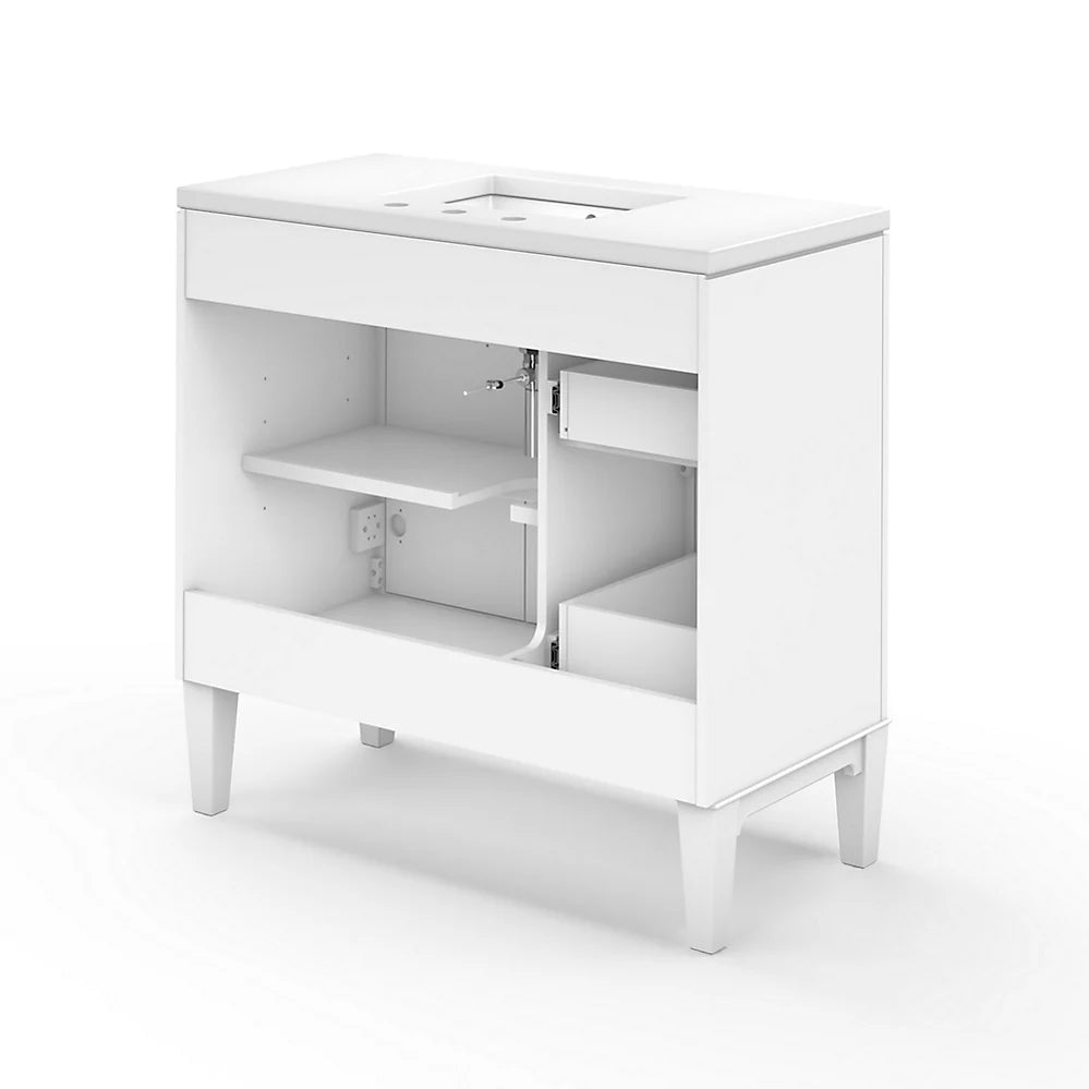 Kohler Southerk 36" bathroom vanity cabinet with sink and quartz top K-33545-ASB-1WX - Plumbing Market