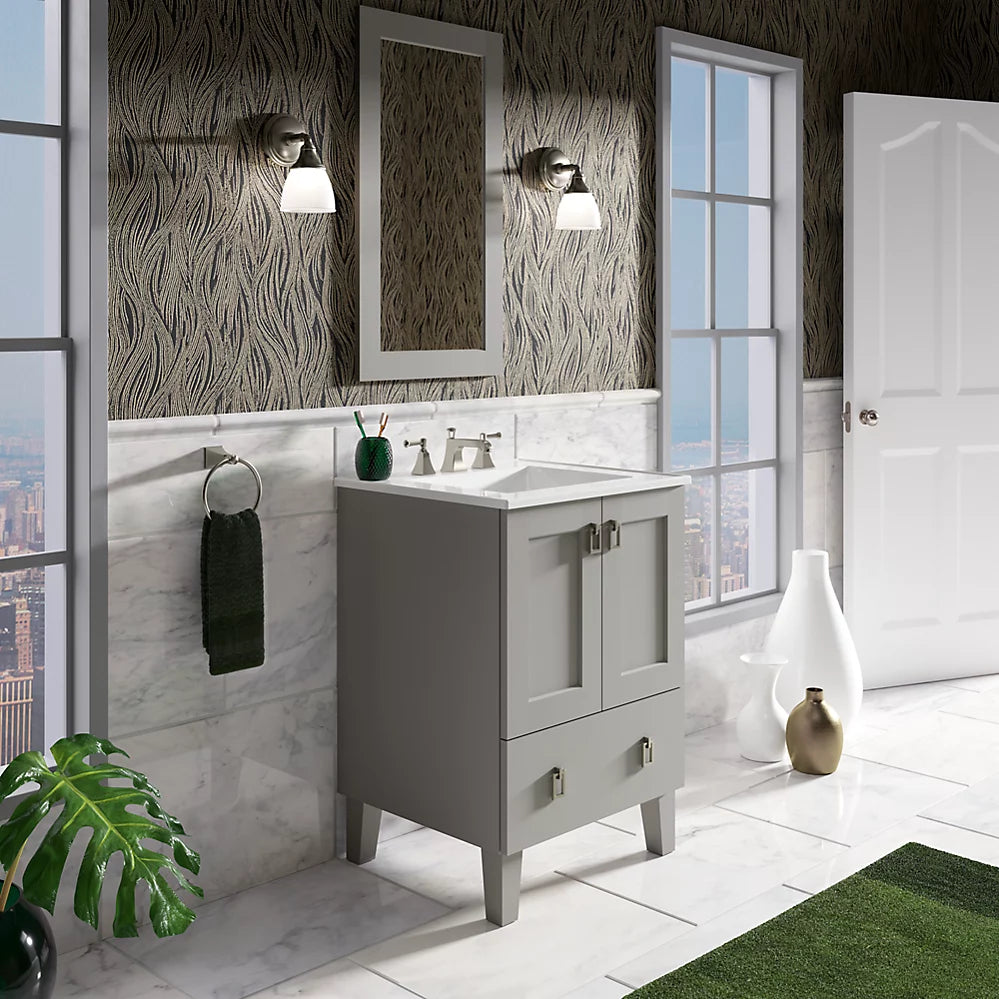 Kohler Poplin 24" bathroom vanity cabinet K-99527-LG-1WT - Plumbing Market