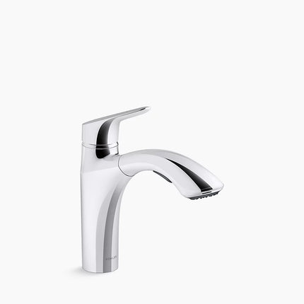 Kohler Rival Pull-out kitchen sink faucet with two-function sprayhead K-30468-CP - Plumbing Market