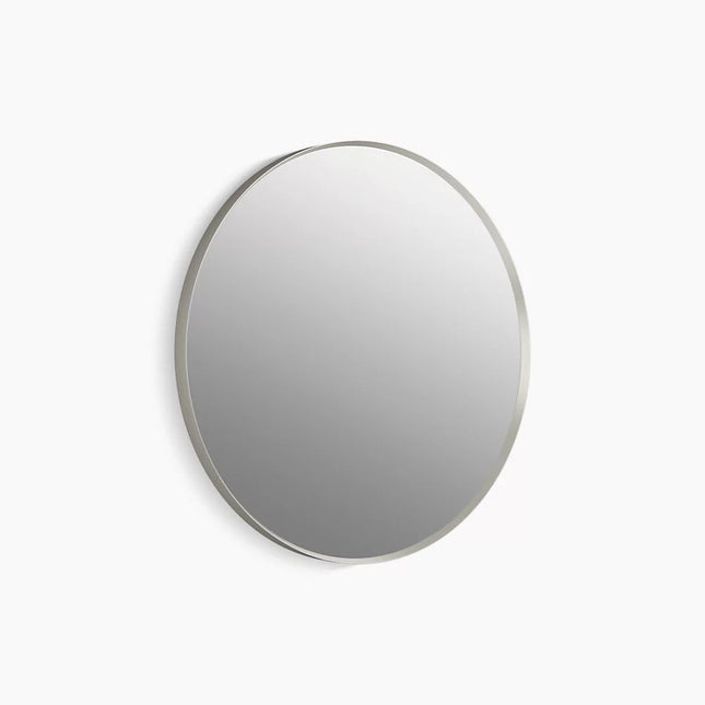 Kohler Essential 28" round framed mirror K-26050-BNL - Plumbing Market