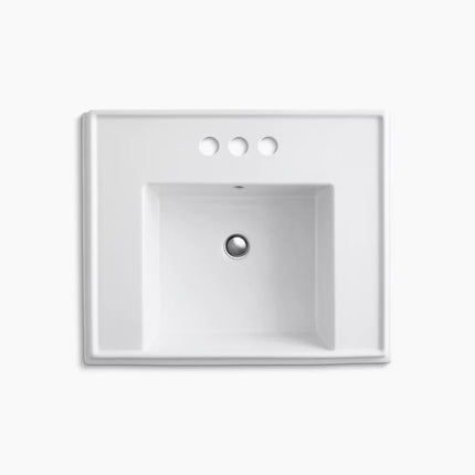 Kohler Tresham 24" square pedestal bathroom sink K-2844-4-0 - Plumbing Market